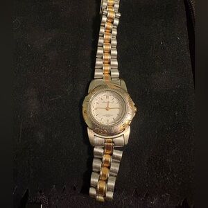 Gold and Silver Watch with Two-Tone Band